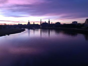 Reflection of clouds in river