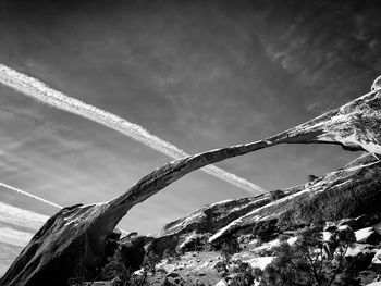 Low angle view of bridge against sky