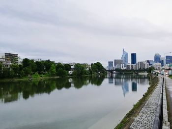 Reflection of buildings in water