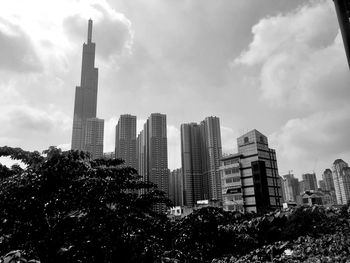 Low angle view of buildings against sky