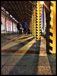 Woman walking in city