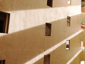 Shadow of staircase on building