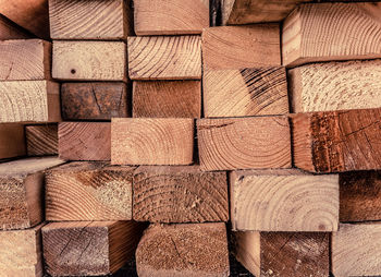 Full frame shot of wood stack