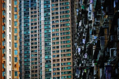 Low angle view of buildings in city