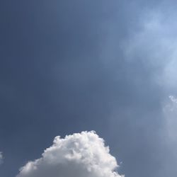 Low angle view of clouds in sky