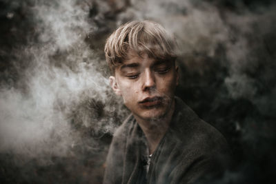 Close-up of mid adult man