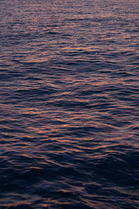 High angle view of rippled sea against sky