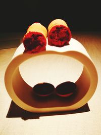 Close-up of cake on table