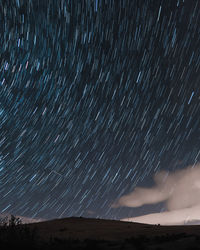 Low angle view of fireworks against sky at night