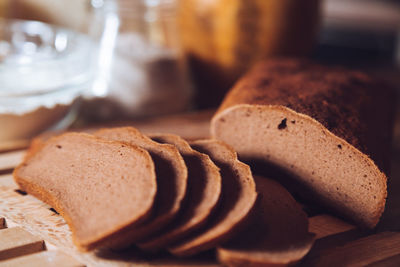 Close-up of bread on plate