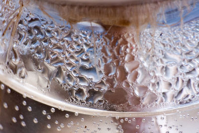 Close-up of bubbles in bowl