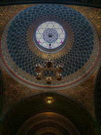Low angle view of ornate ceiling in building