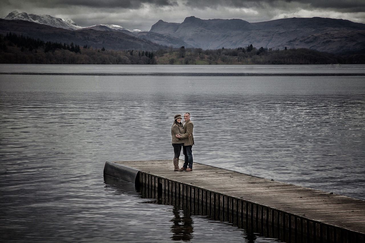 lake, mountain, one person, standing, pier, water, full length, nature, people, outdoors, adults only, young adult, one man only, adult, day