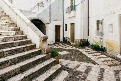 Staircase leading towards old building