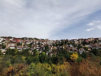 View of townscape against sky