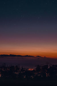 Scenic view of sky at night