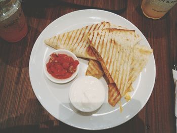 Meal served in plate