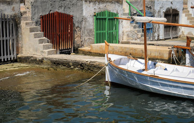 Boats in lake