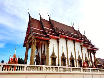Low angle view of traditional building against sky