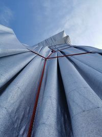 Low angle view of tent against sky