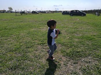Boy on field