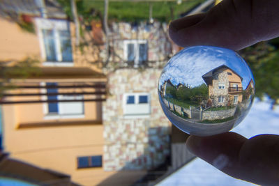 Photography through glass ball