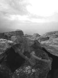 Rock formations against sky