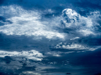 Low angle view of clouds in sky