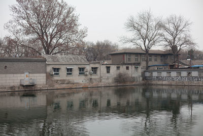 Reflection of built structures in water