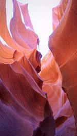 Low angle view of red canyon