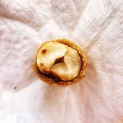 High angle view of bread on table