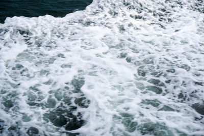 Water splashing in sea