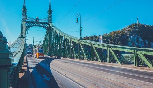 View of suspension bridge