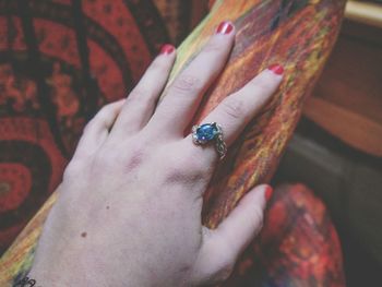 Close-up of cropped hand