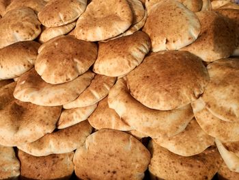 Pitta bread full frame background