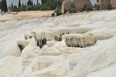 View of rocks in water