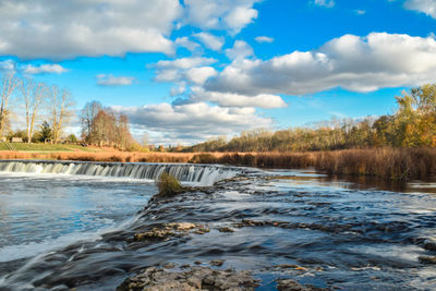 Scenic view of river against sky