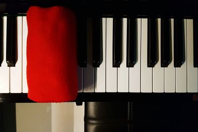 Close-up of piano keys