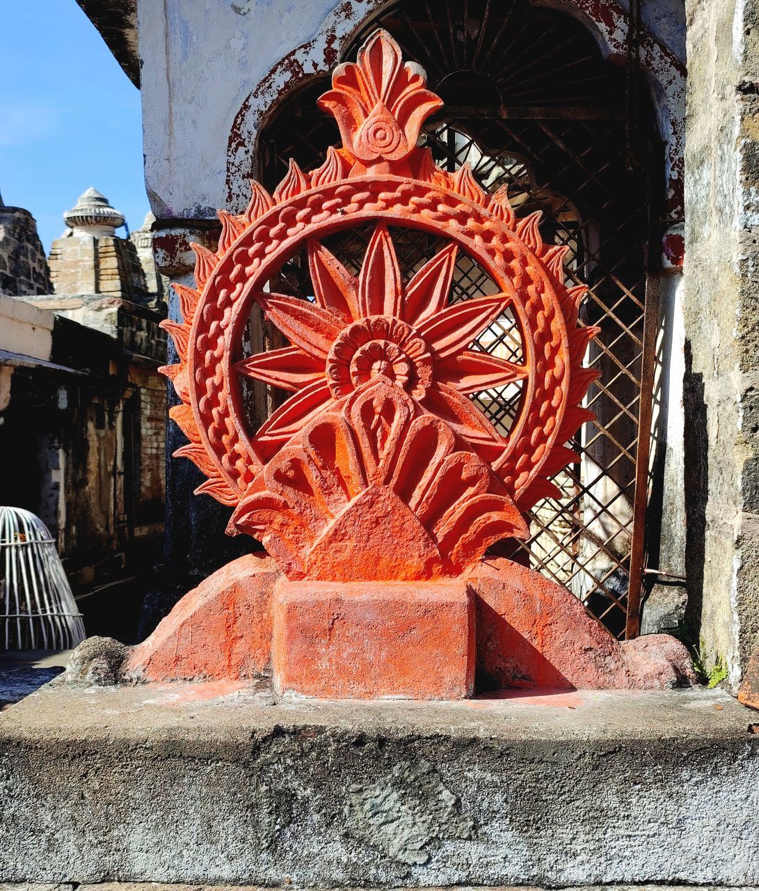 architecture, built structure, temple, building exterior, art, no people, sculpture, day, red, building, nature, religion, ancient history, outdoors, craft, creativity, history, travel destinations, the past, belief, sunlight