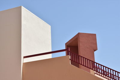 Low angle view of building against clear sky