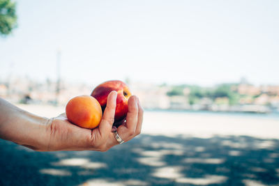 Close-up of woman eating food