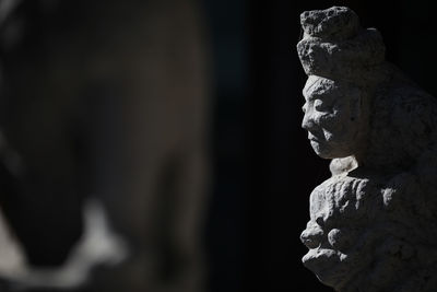 Close-up of statue against blurred background