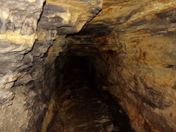 Low angle view of rock formation