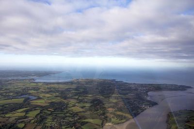 Aerial view of landscape against sky