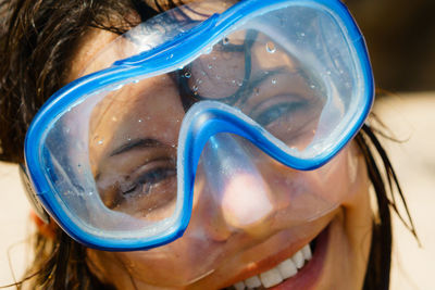 Close-up of boy in swimming pool