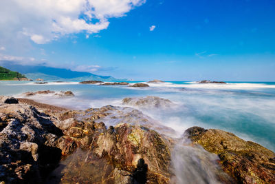 Scenic view of sea against sky