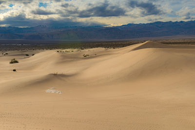 Scenic view of desert against sky