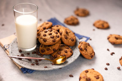 Close-up of cookies on table