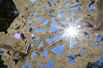 Close-up low angle view of sun