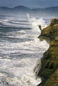 Scenic view of sea waves